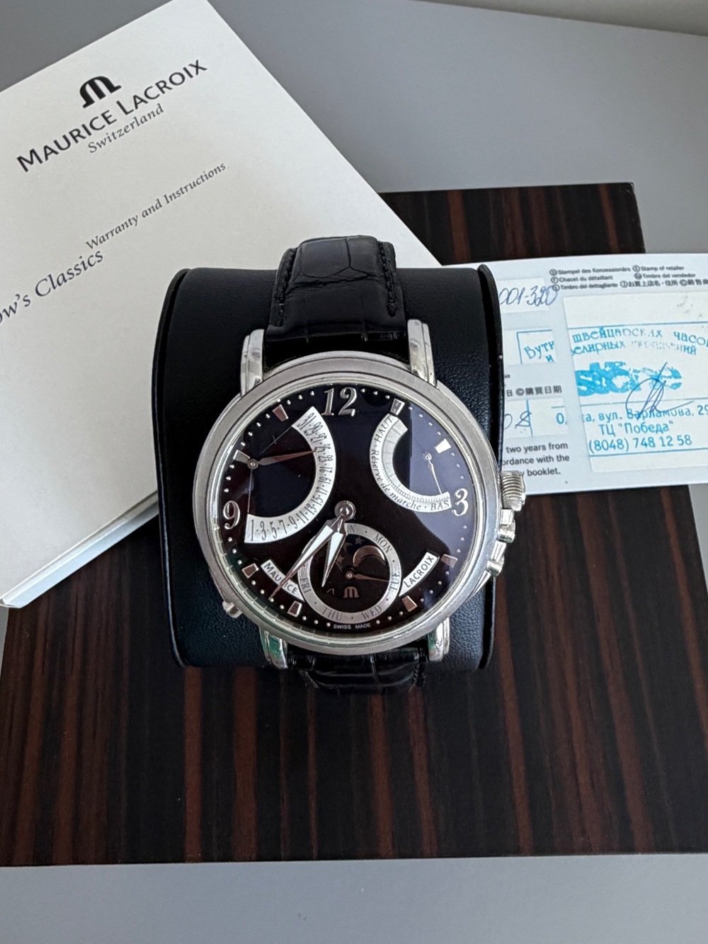 Maurice Lacroix Masterpiece MP7078 43mm Moon Phase Retrograde ML104 Full set